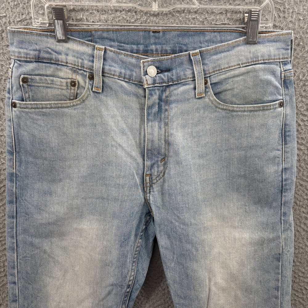 Levis 513 Jeans Men 31x30 Slim Straight Blue Light Wash Stretch‎ Denim Pants